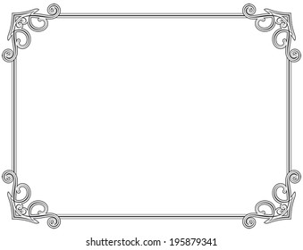 Old Style Black Decorative Frame Very Stock Vector (Royalty Free ...