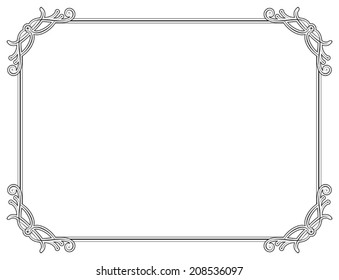 Old style black decorative frame, very easy to adjust the size