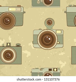 Old style cameras seamless background