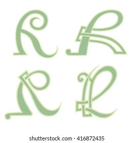 Old style capital letter R