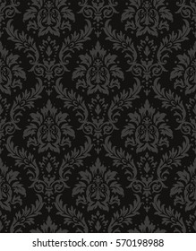 Old style damask wallpaper. Seamless vector floral patterns.