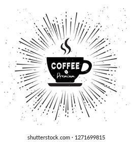 Old style fashion Coffee frames and labels with Vintage ribbons and borders and other elements works for Coffee design.