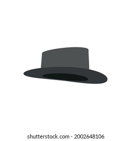 Old style fedora hat. vector illustration