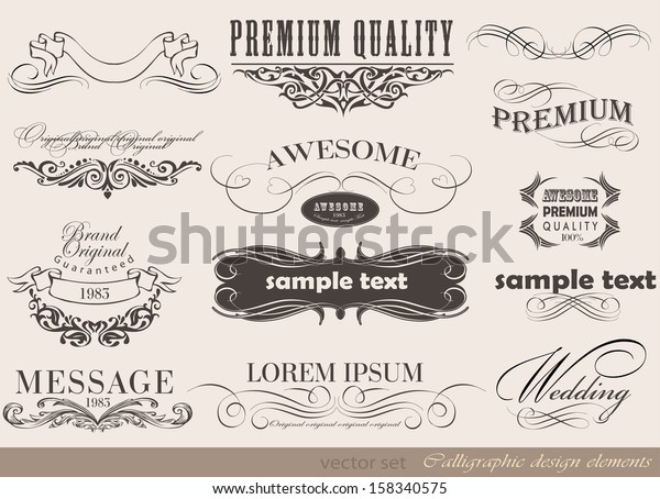 Old style frames and labels/ Retro\
floral ornaments/ Vintage  borders and other\
elements