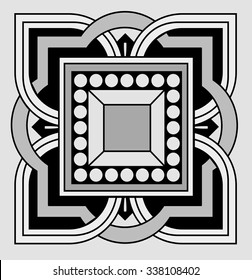 Old style geometric vector decoration