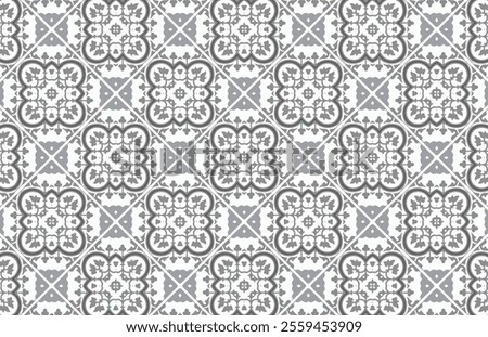 Old style gray tile wall design pattern