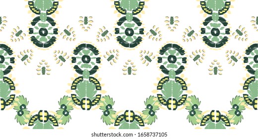 Old style ikat color etnical tribal hand - drawn pattern navajo motif for packing, wallpaper, batik background 