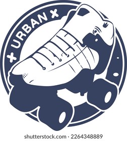Old style illustration of a roller skate