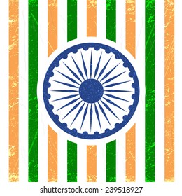 Old Style India Celebration Card, Background, Badges Vector Template 