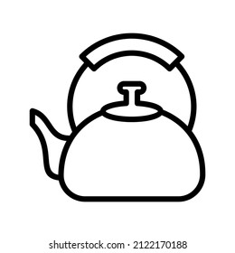 Diseño de iconos negros de la línea de Kettle de estilo antiguo