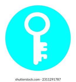 old style key with tiffany backgroud