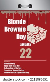 Old Style Multi-page Tear-off Calendar For Blonde Brownie Day