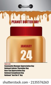 Old style multi-page tear-off calendar for Peanut Butter Day.