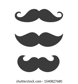 Old style mustaches vector icon isolated on white background