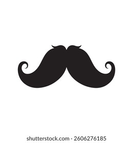 Old style mustaches vector icon isolated on white background