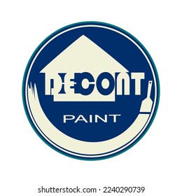 old style paint seller's logo,vector