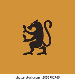 old style panther logo. vector illustration for business logo or icon