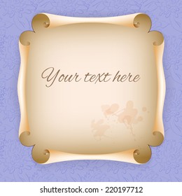 old style paper with palce for text
