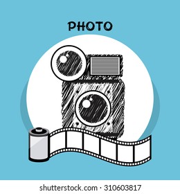 old style photograph design, vector illustration eps10 graphic 