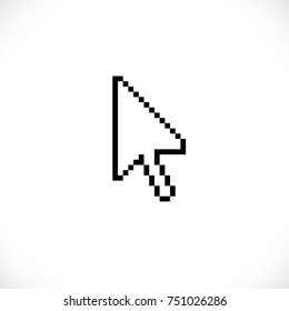 Old Style Pixel Computer Mouse Cursor Arrow