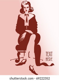 Old style poster with sample of text layout