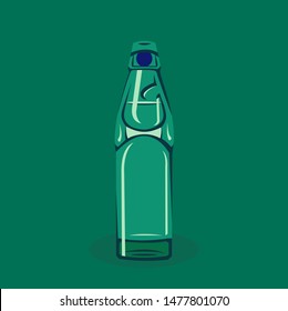 Old Style Soda Bottle Isolated