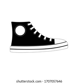 old style sport sneakers shoe illustration 
