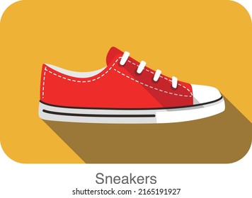 Old style sport sneakers shoe vector illustration