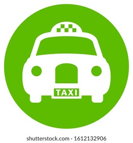 Old style taxi vector icon on white background