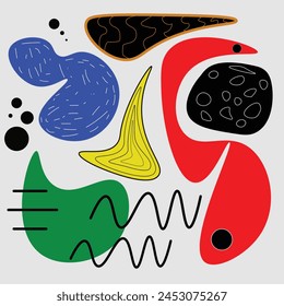 old style textured abstract shapes