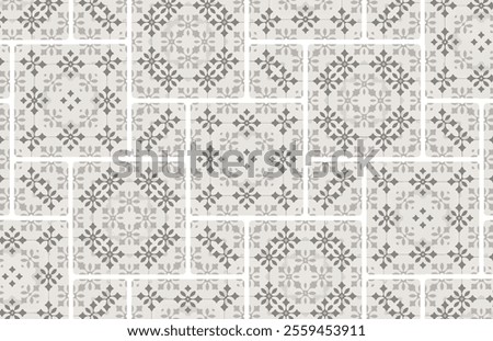 Old style tile wall design pattern