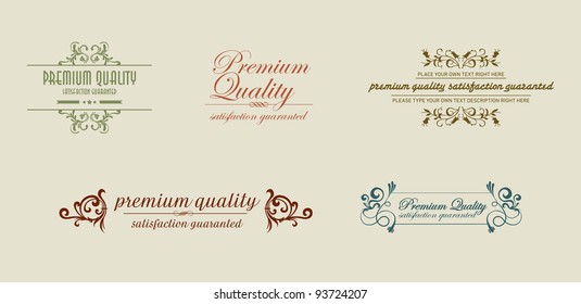 old style vintage with ornaments