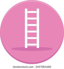 old style wooden ladders concept, easy to climb stepladder vector icon design, Labor Day Symbol, 1st of May Sign,  International Workers Day stock illustration