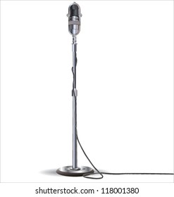 Old styled microphone vector