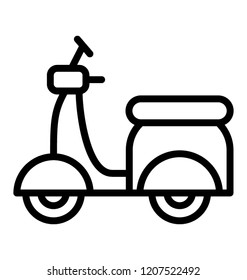 An old styled scooter