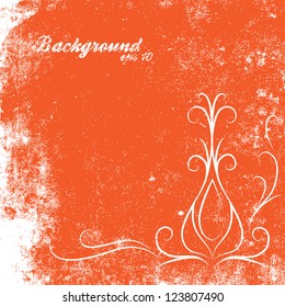 Old Stylish Floral Background - Vector illustration. Vintage Floral Background, Elements For Your Design