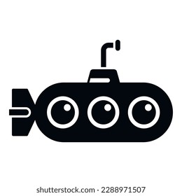 Old submarine icon simple vector. Sea ship. Marine vehicle