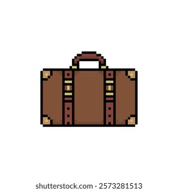 old suitcase icon pixel art sstkTravel