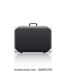 Old  suitcase isolated on white background