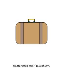 alter Koffer, Vektorillustration auf weißem Hintergrund