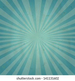 Old Sun Burst Background With Gradient Mesh, Vector Illustration