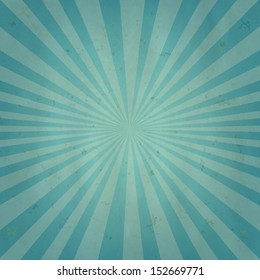 Old Sun Burst Background With Gradient Mesh, Vector Illustration 