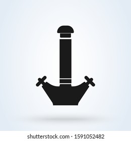 Old tap icon. Simple vector modern icon design illustration.