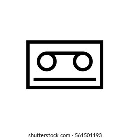 Old tape cassette. Universal icon to use in web and mobile