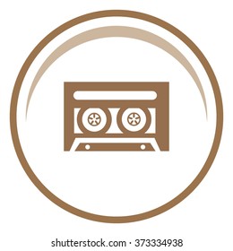 Old tape cassette vector icon.