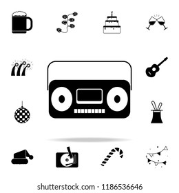 old tape recorder icon. Party icons universal set for web and mobile