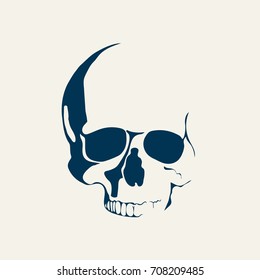 Old Tattoo School. Skull, sword tattoo art design. Old tatto School. Can be used for t shirt print fashion design. Hand drawn vector illustration.