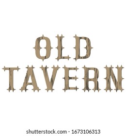 Ilustración antigua del logotipo de tavern.Vector.
