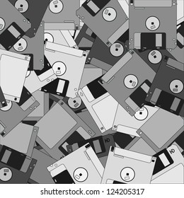 Old tech disks wallpaper