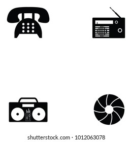 old technology icon set